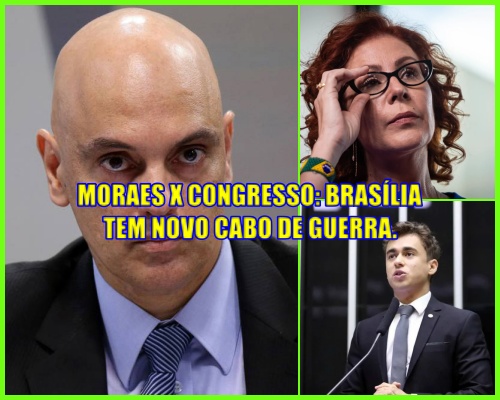 CONGRESSO X MORAES - Um libera o outro determina: novo cabo de guerra em brasília.